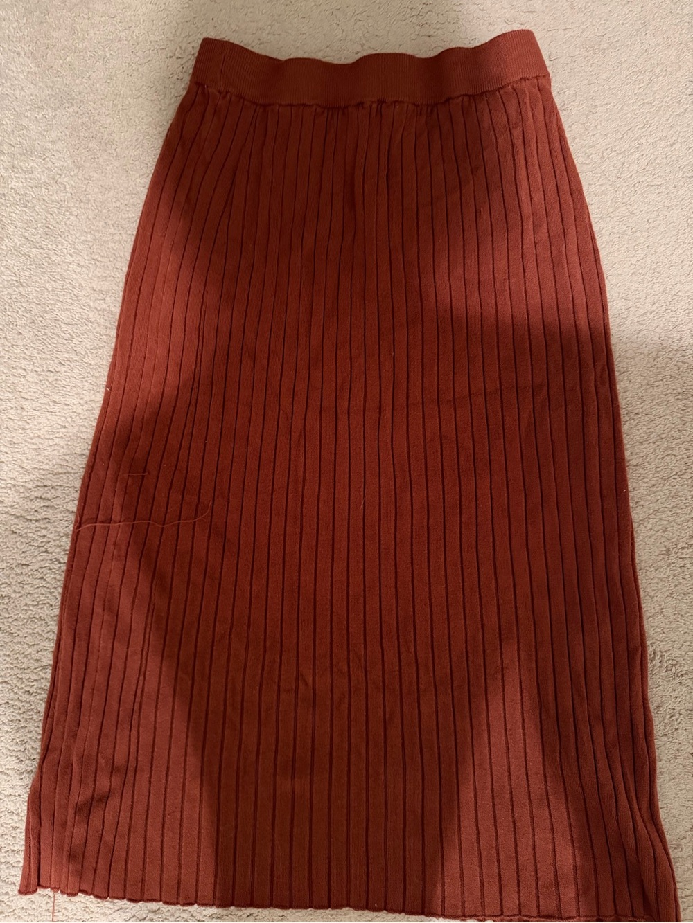 Joe Fresh Ribbed Pencil Skirt in Rust